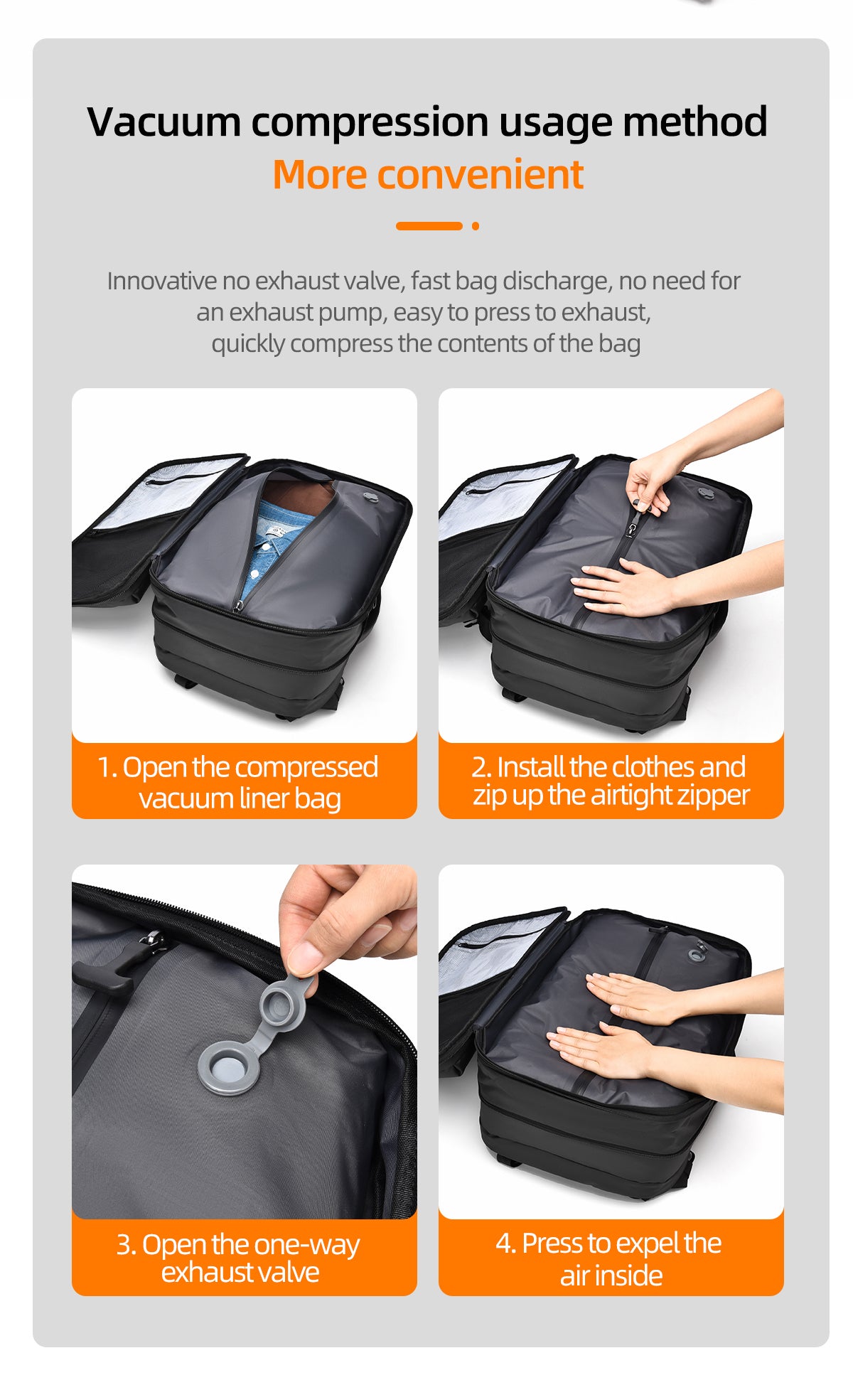 Vanta Eclipse Pro 60L Compression Travel Backpack — Classic - Vanta