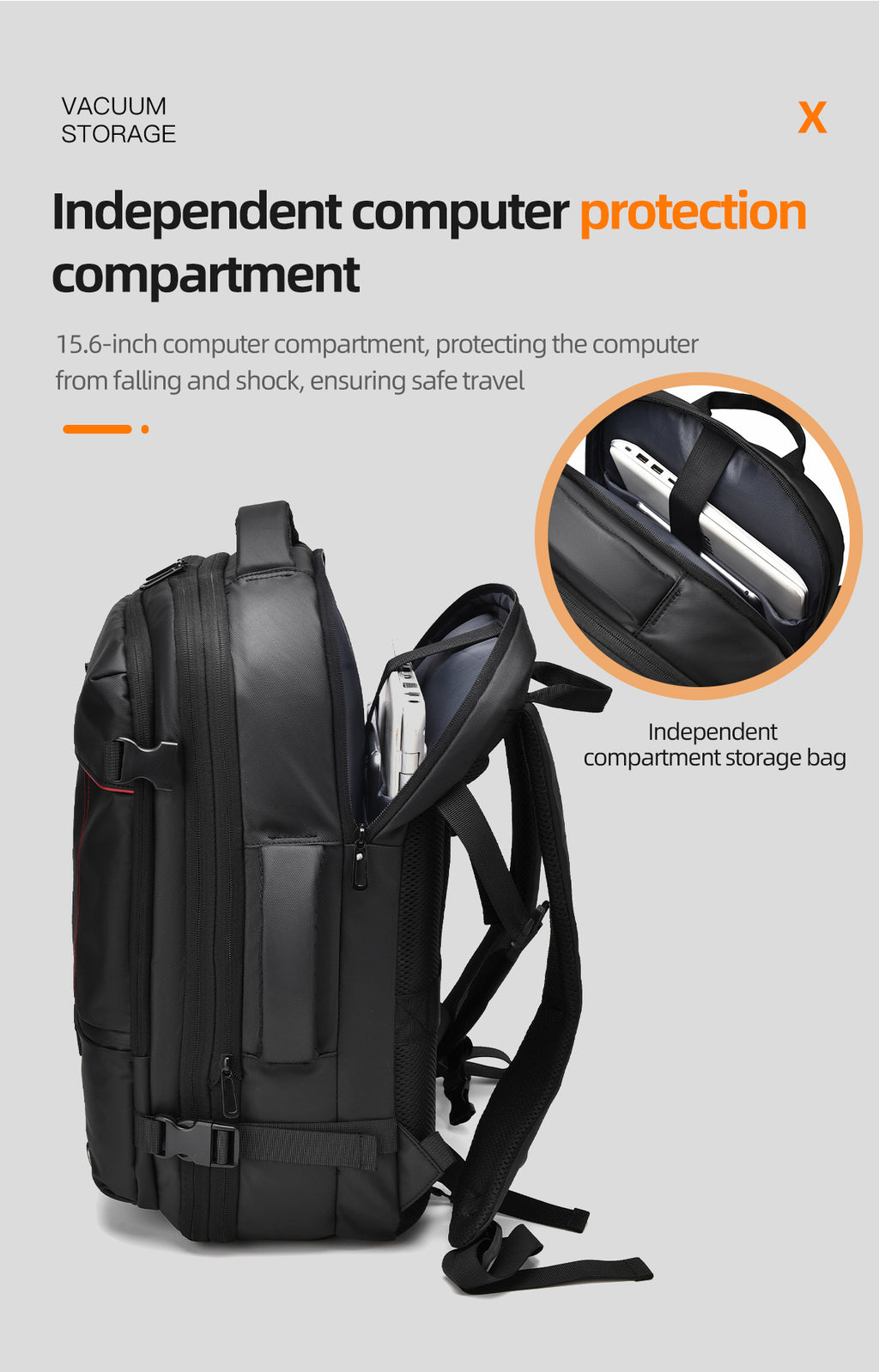 Vanta Eclipse Pro 60L Compression Travel Backpack — Classic - Vanta