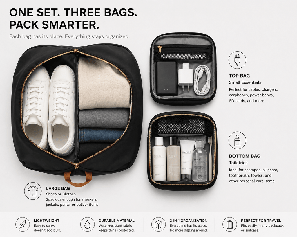Vanta PackSystem 3 - Piece — Travel Organizer Set - Vanta