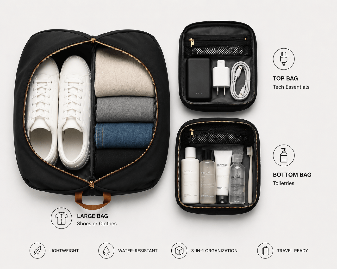Vanta PackSystem 3 - Piece — Travel Organizer Set - Vanta