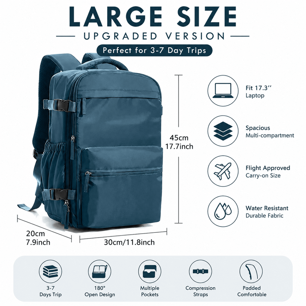 Vanta Eclipse One 50L Compression Travel Backpack - Vanta