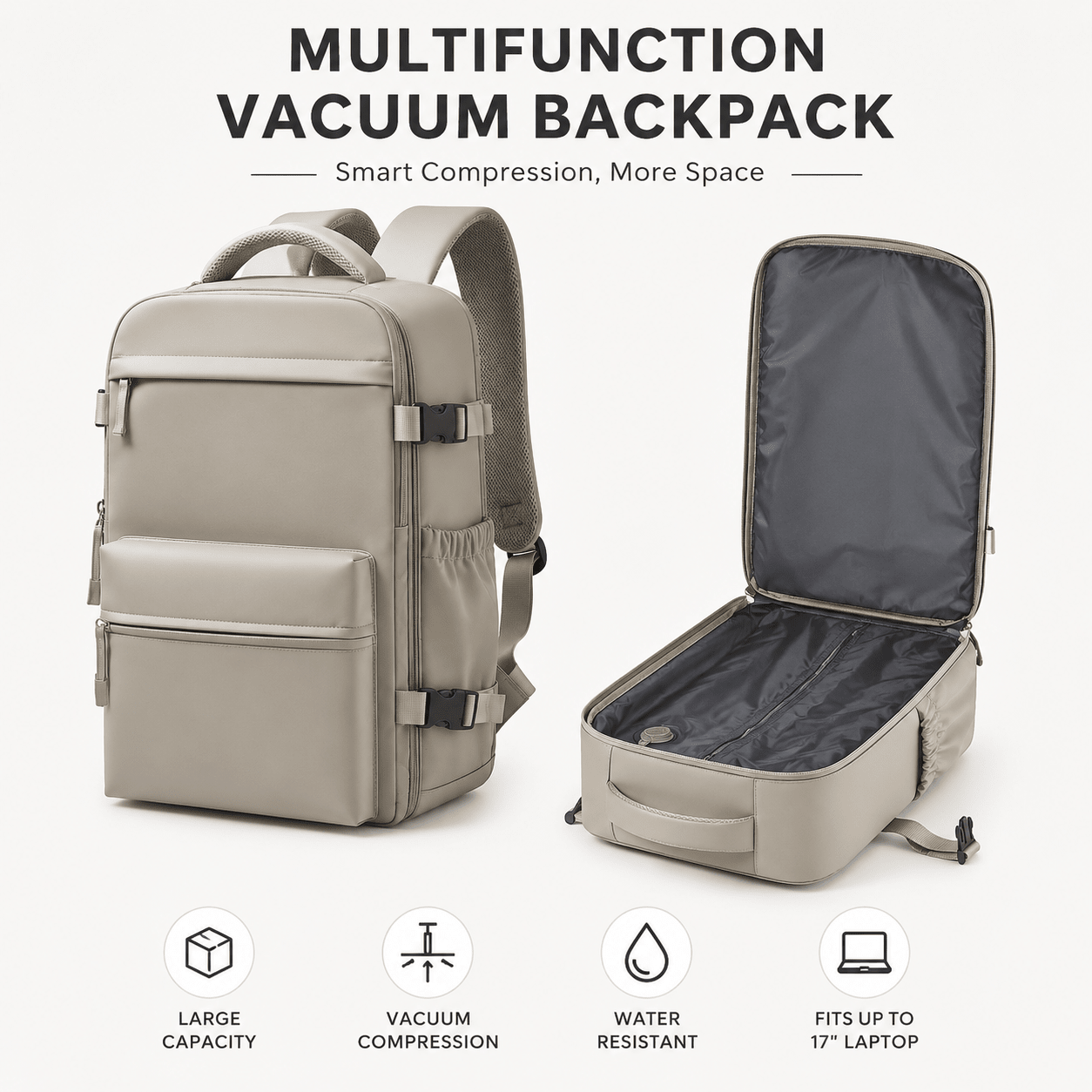 Vanta Eclipse One 50L Compression Travel Backpack - Vanta