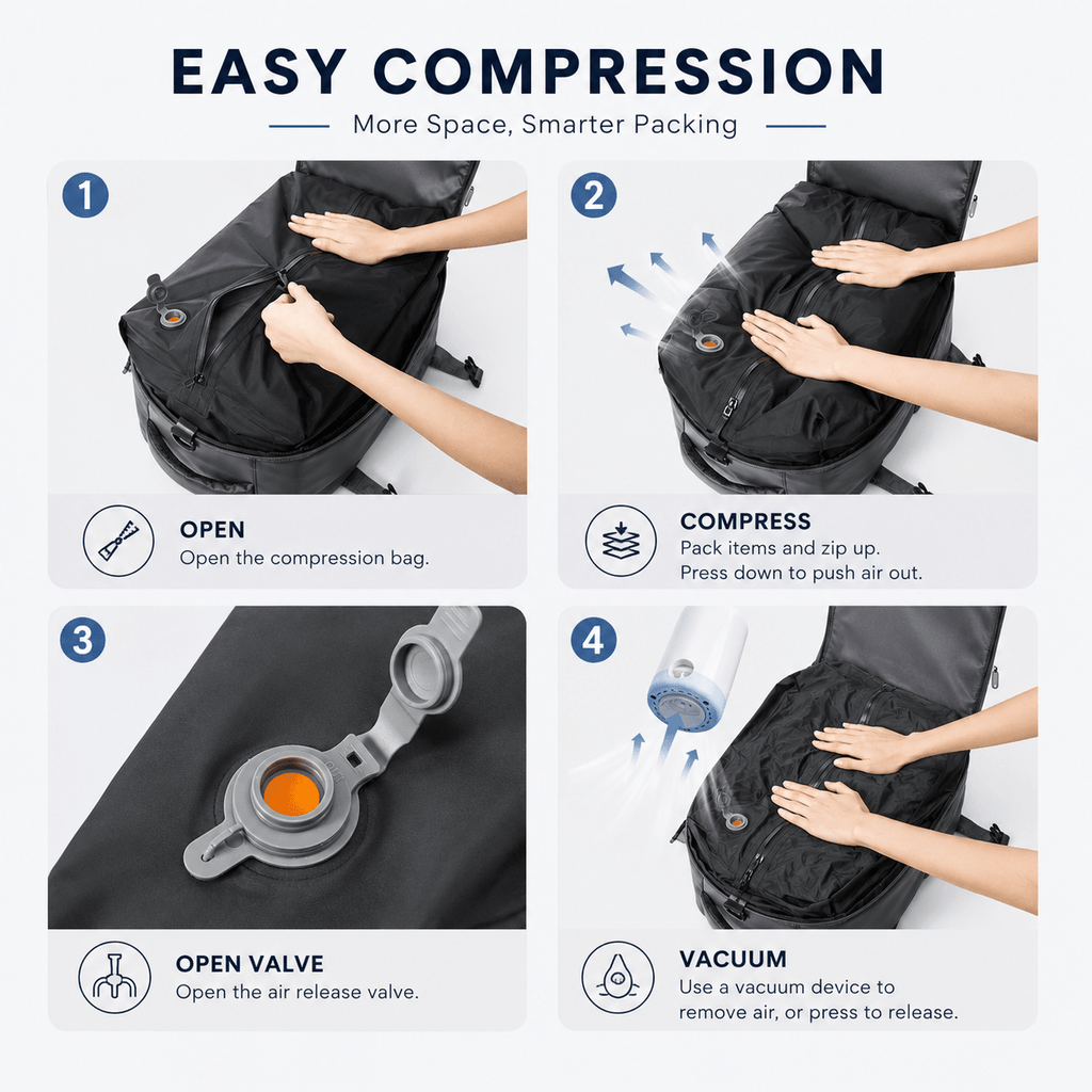 Vanta Eclipse One 50L Compression Travel Backpack - Vanta