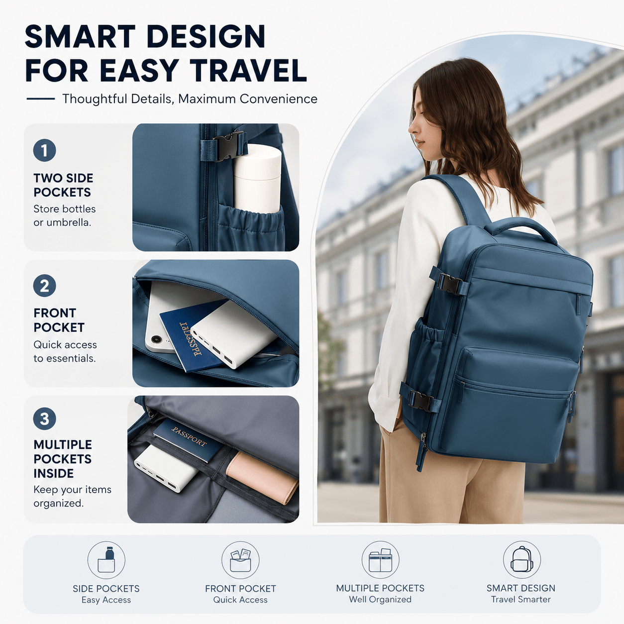 Vanta Eclipse One 50L Compression Travel Backpack - Vanta