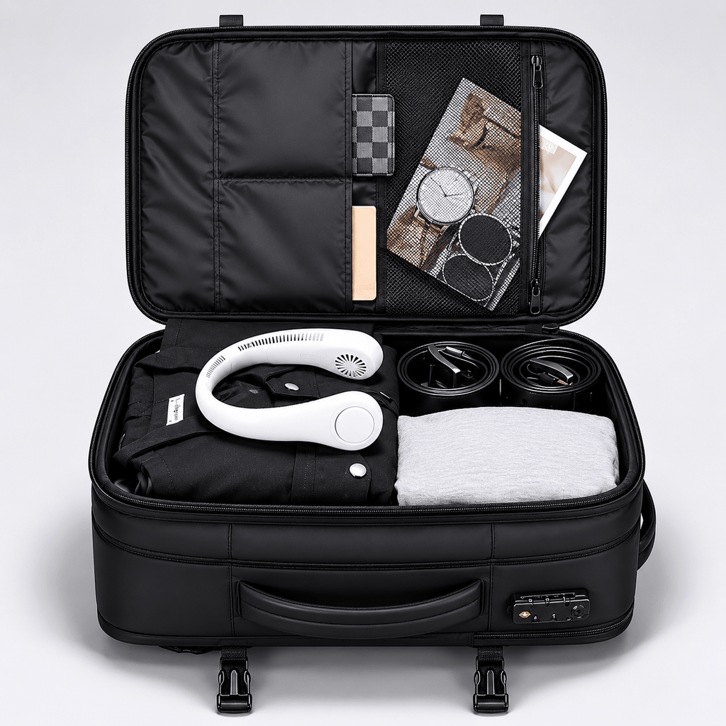 Vanta Eclipse Max 60L — One - Button Electric Compression Travel Backpack - Vanta