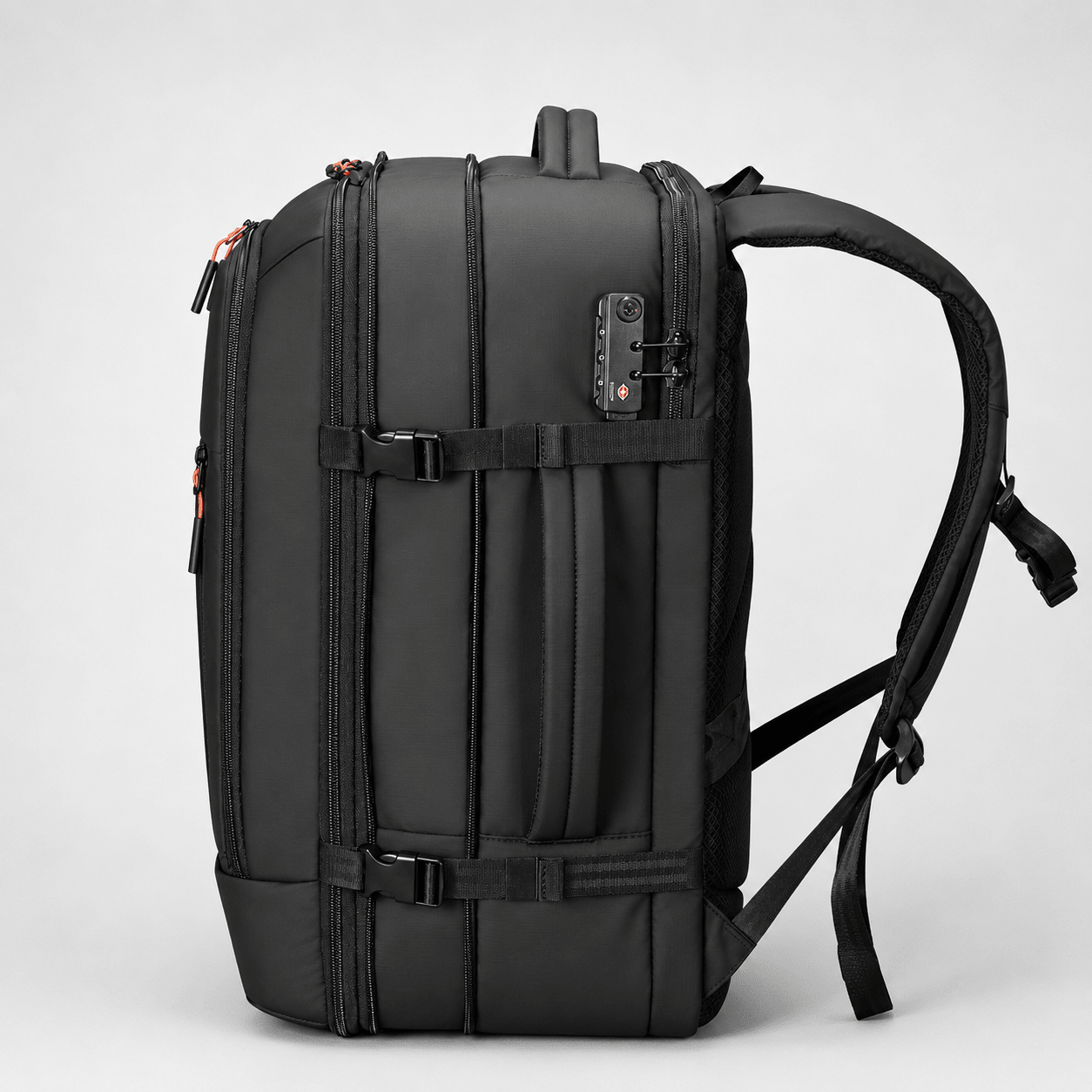 Vanta Eclipse Max 60L — One - Button Electric Compression Travel Backpack - Vanta