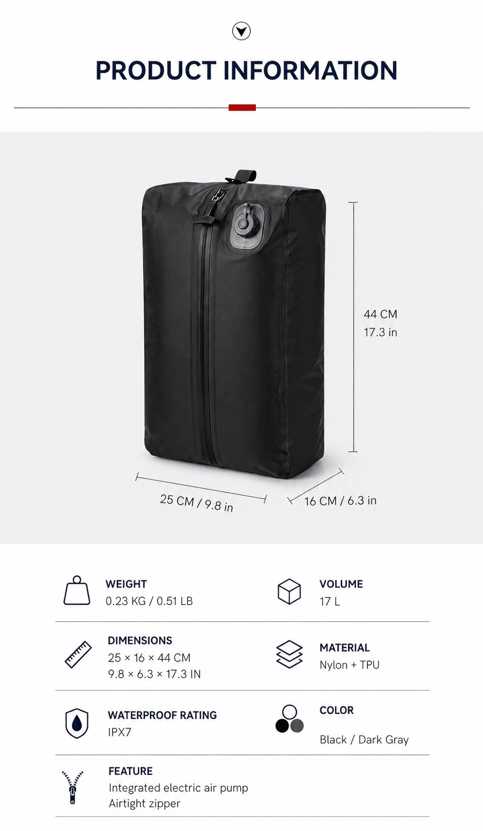 Vanta PackCube — AutoSeal™ 17L - Vanta