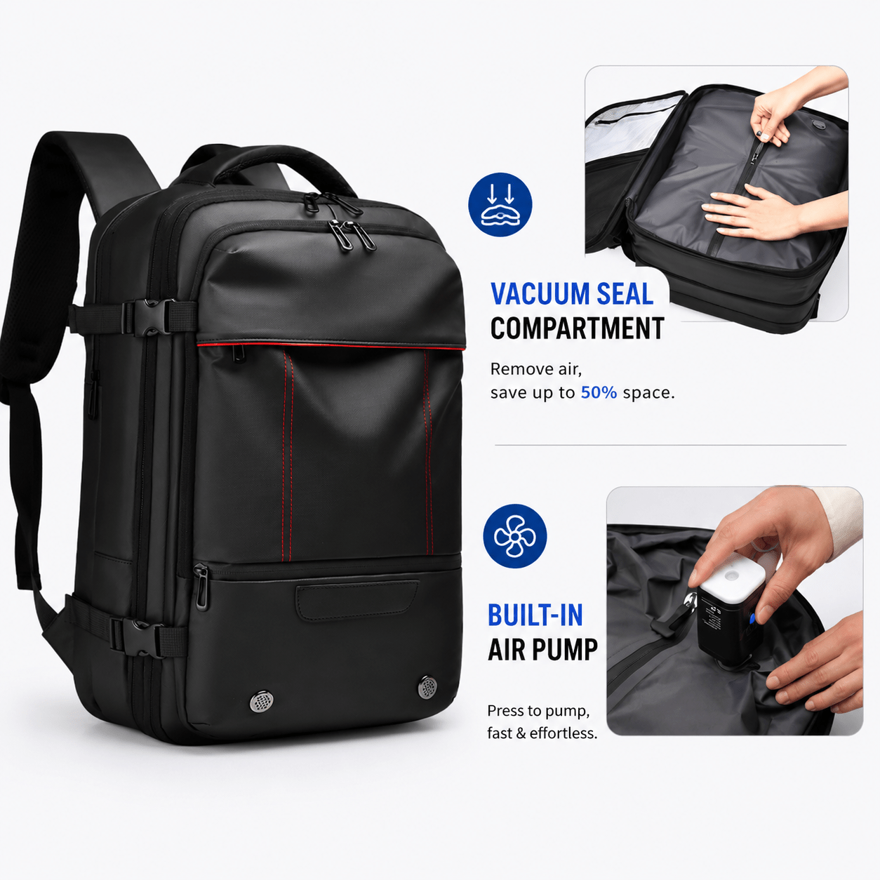 Vanta Eclipse Pro 60L Compression Travel Backpack — Classic - Vanta