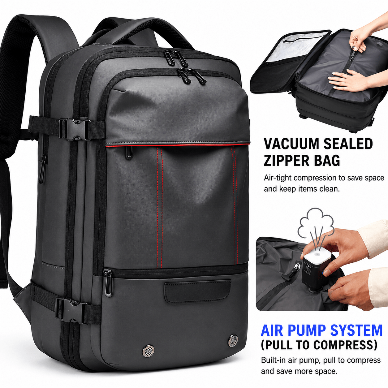 Vanta Eclipse Pro 60L Compression Travel Backpack — Classic - Vanta
