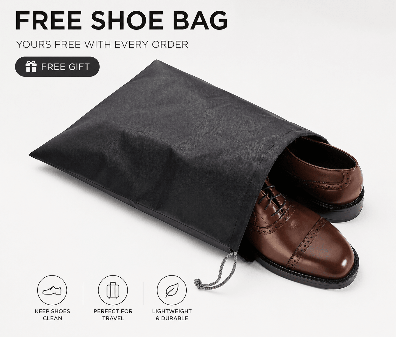 Vanta Travel Shoe Bag — Lightweight Drawstring Organizer - Vanta